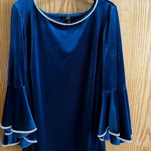 MSK velour and rhinestone blouse